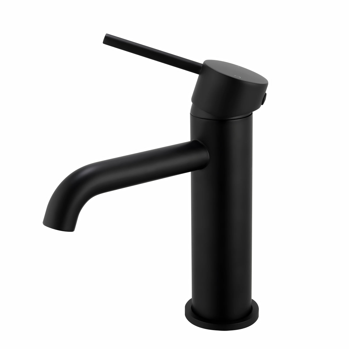 Solid Brass Short Basin Mixer - Black - LUCID PIN