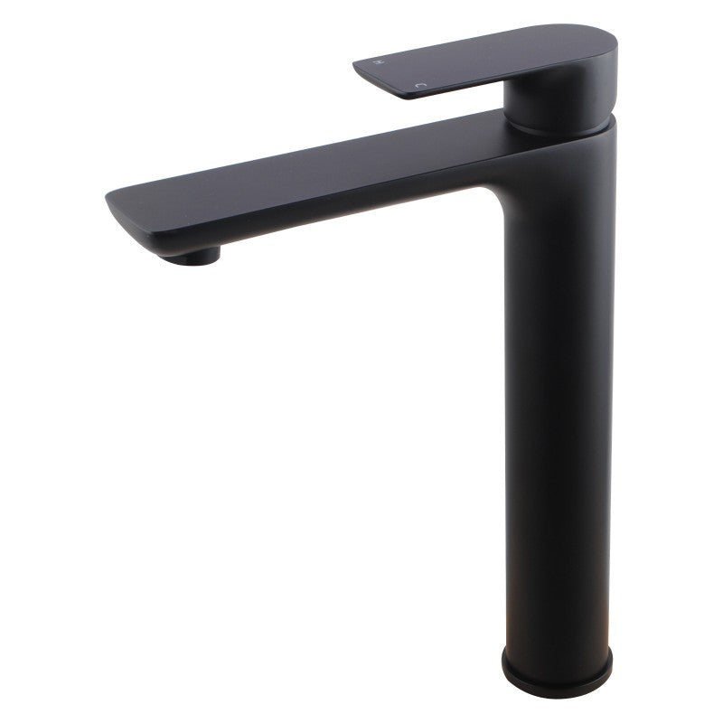 Solid Brass Tall Basin Mixer - Black - VOG