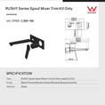 Load image into Gallery viewer, Solid Brass Basin/Bath Mixer Trim Kit (Match CLPS) - Black | RUSHY
