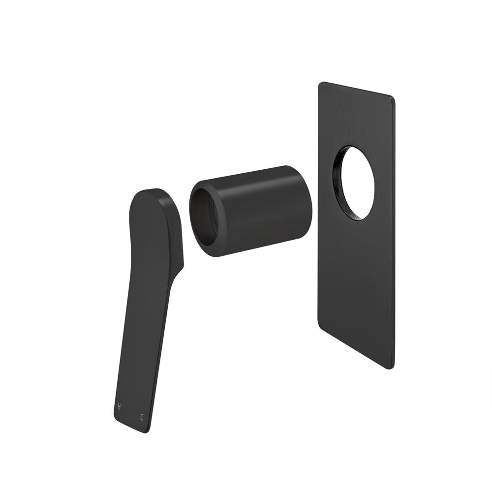 Solid Brass Wall Mixer Tap Trim Kit (Match CLPM) - Black | RUSHY