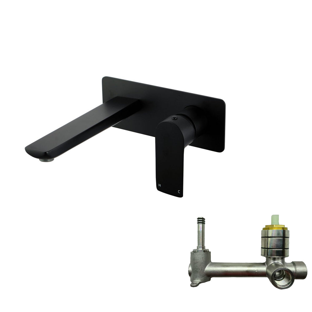 Solid Brass Basin/Bath Mixer - Black - VOG