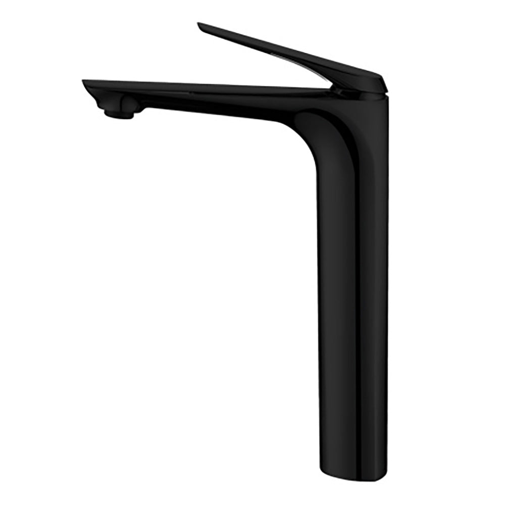 Solid Brass Tall Basin Mixer - Black -AU