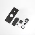 Load image into Gallery viewer, Solid Brass Wall Mixer Tap with Diverter Trim Kit (Match CLPD) - Black | VOG
