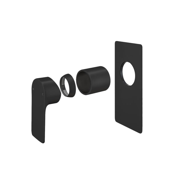 Solid Brass Wall Mixer Tap Trim Kit (Match CLPM) - Black | VOG