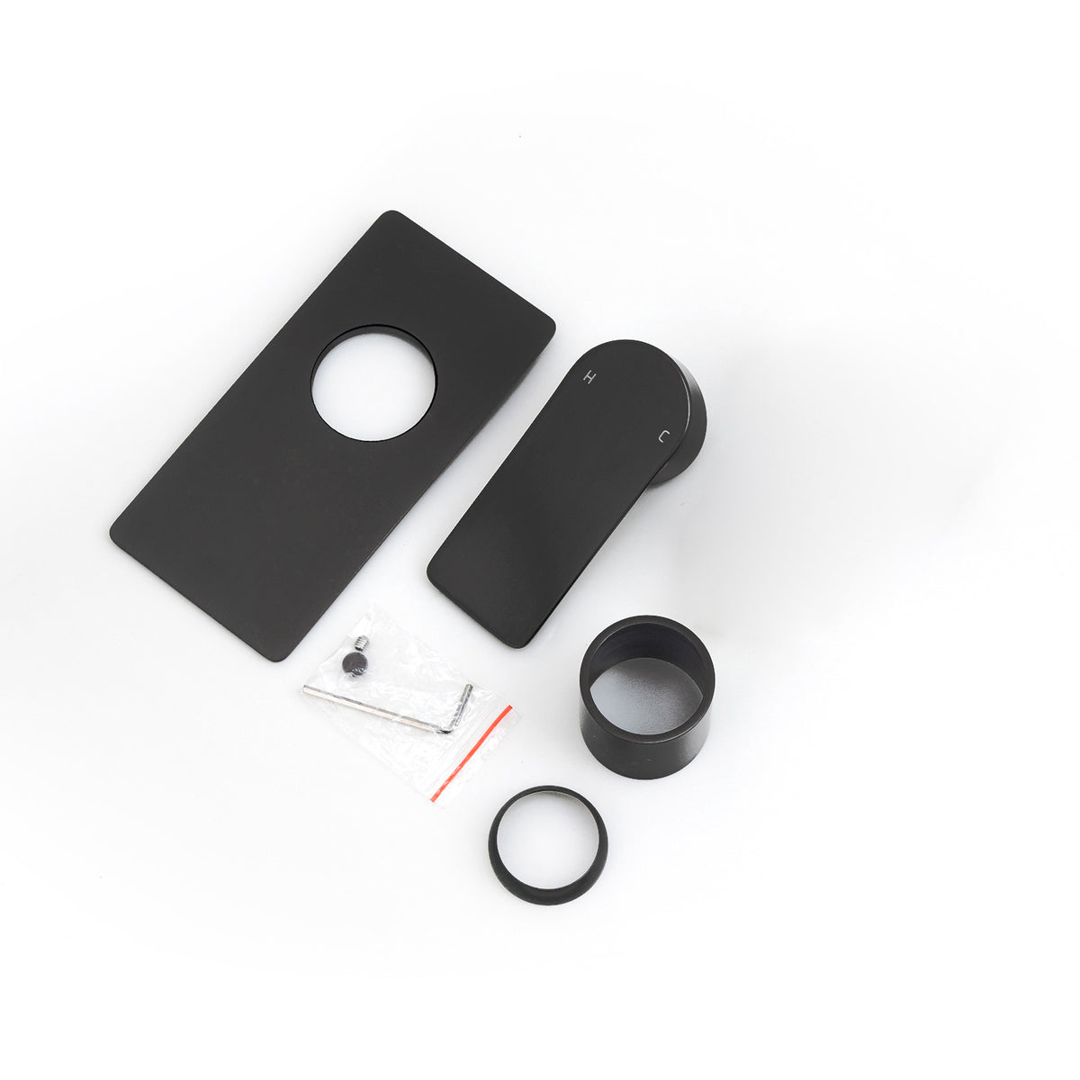 Solid Brass Wall Mixer Tap Trim Kit (Match CLPM) - Black | VOG