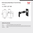 Load image into Gallery viewer, Solid Brass Wall Mixer Tap Trim Kit (Match CLPM)  - Gunmetal | VOG
