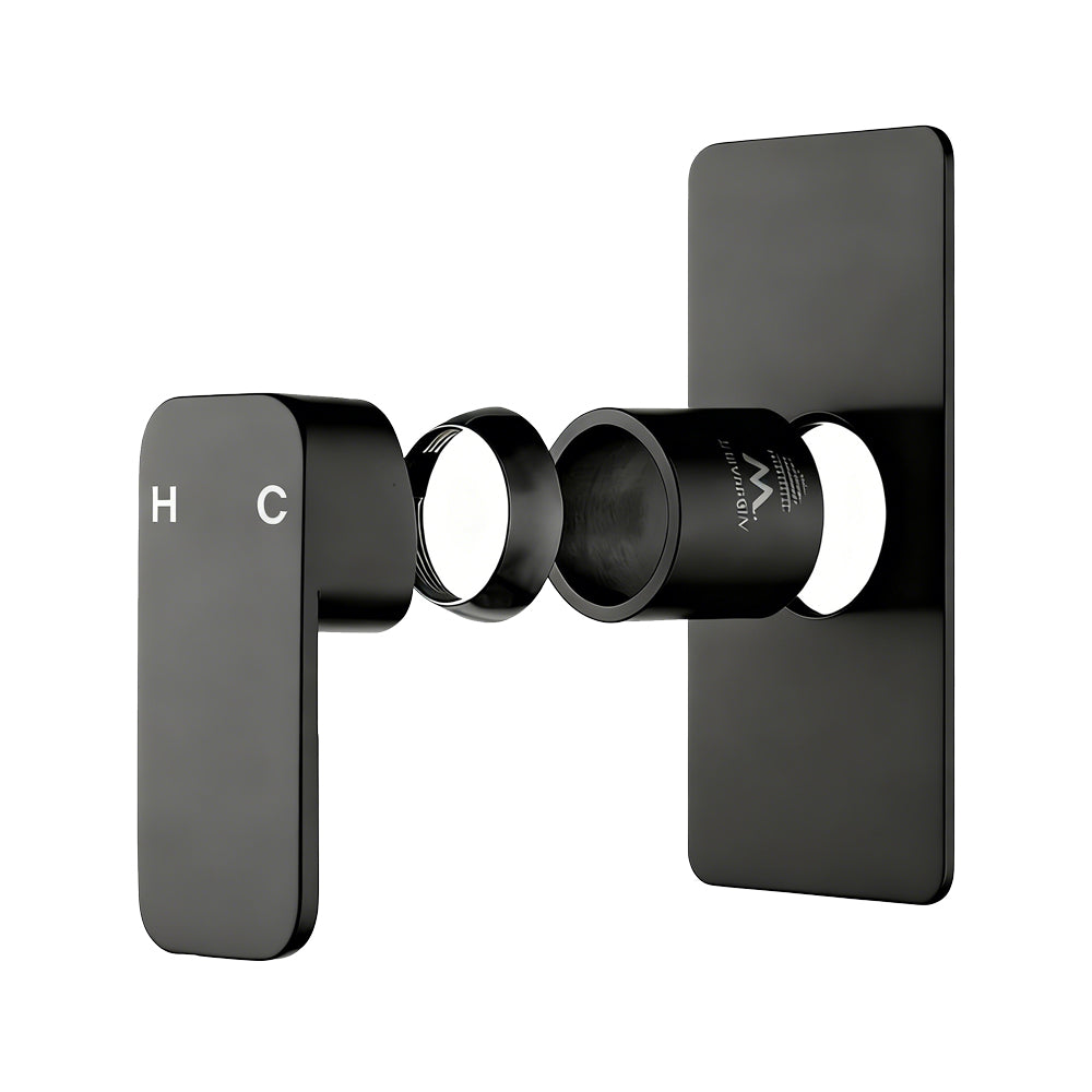 Solid Brass Wall Mixer Tap Trim Kit (Match CLPM) - Black | IVANO