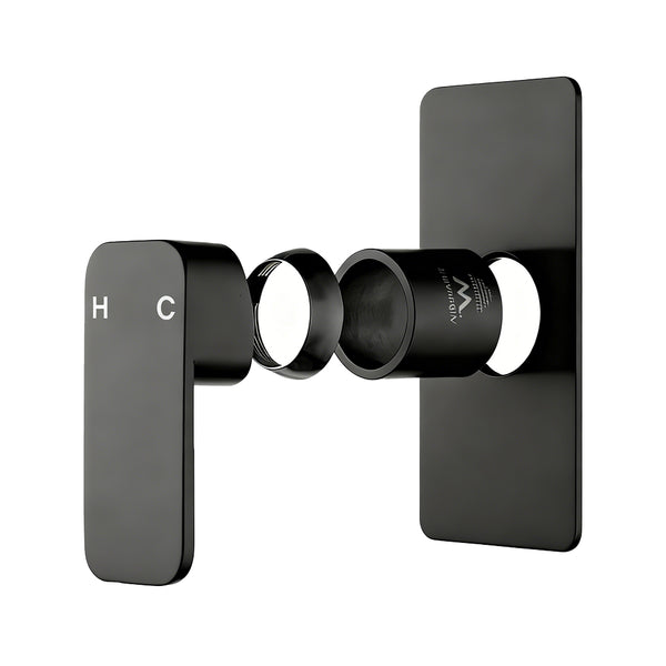 Solid Brass Wall Mixer Tap Trim Kit (Match CLPM) - Black | IVANO