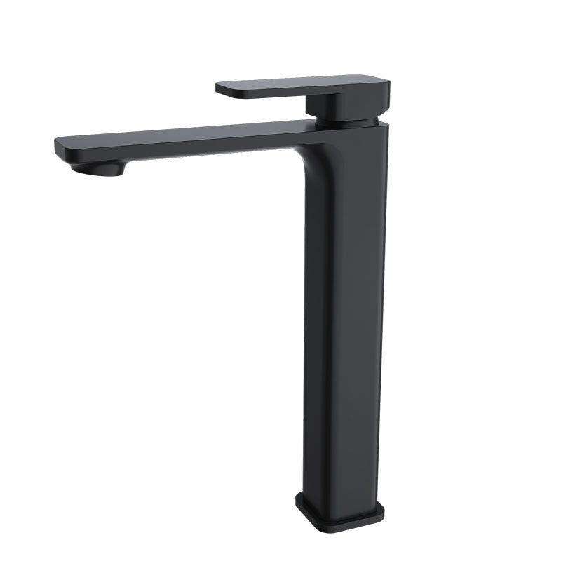 Solid Brass Tall Basin Mixer - Black - IVANO