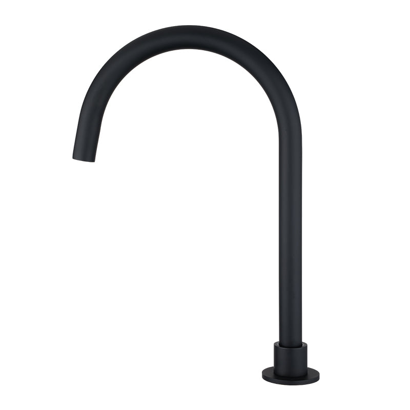 Solid Brass Swivel Basin Mixer - Matte Black - MOON