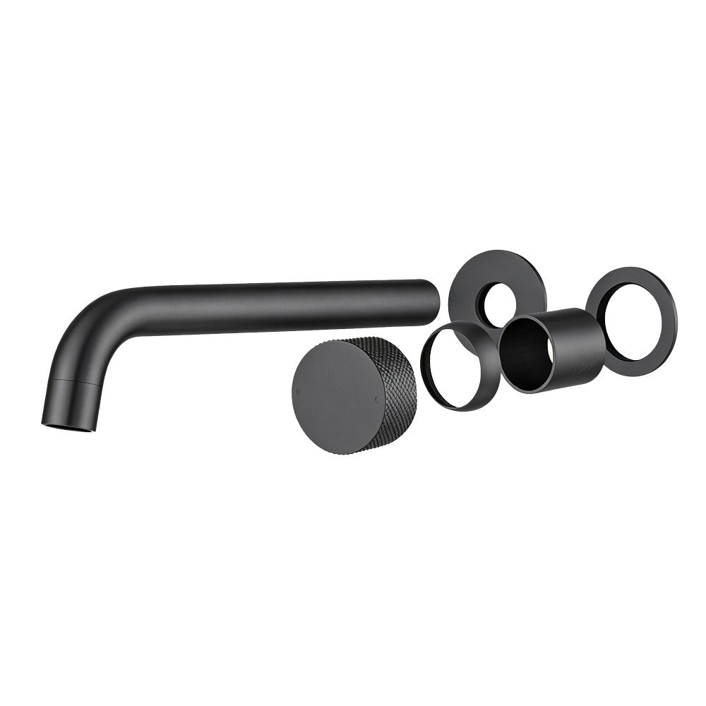 Solid Brass Wall Mixer Trim Kit (Match CLPS) - Black | MOON