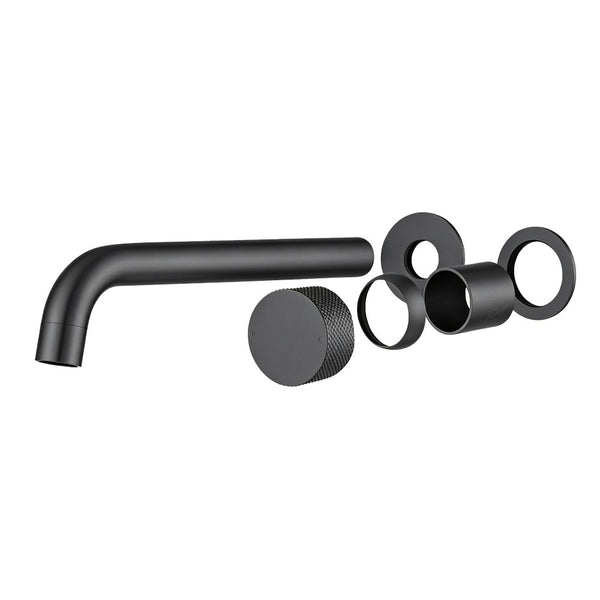 Solid Brass Wall Mixer Trim Kit (Match CLPS) - Black | MOON