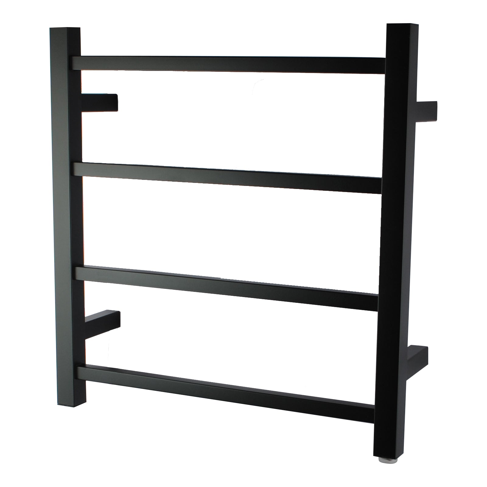 Stainless Steel Heated Towel Rack 4 Bars Square - Black