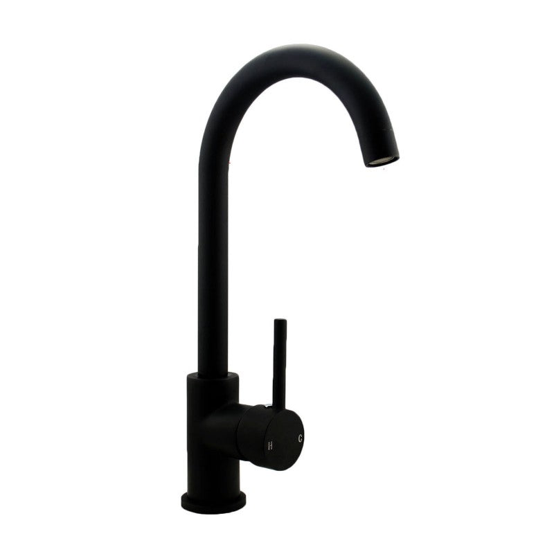 Solid Brass Standard Kitchen Mixer - Black