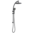 Load image into Gallery viewer, Stainless Steel & Solid Brass - 10" Curved Shower Station- Black
