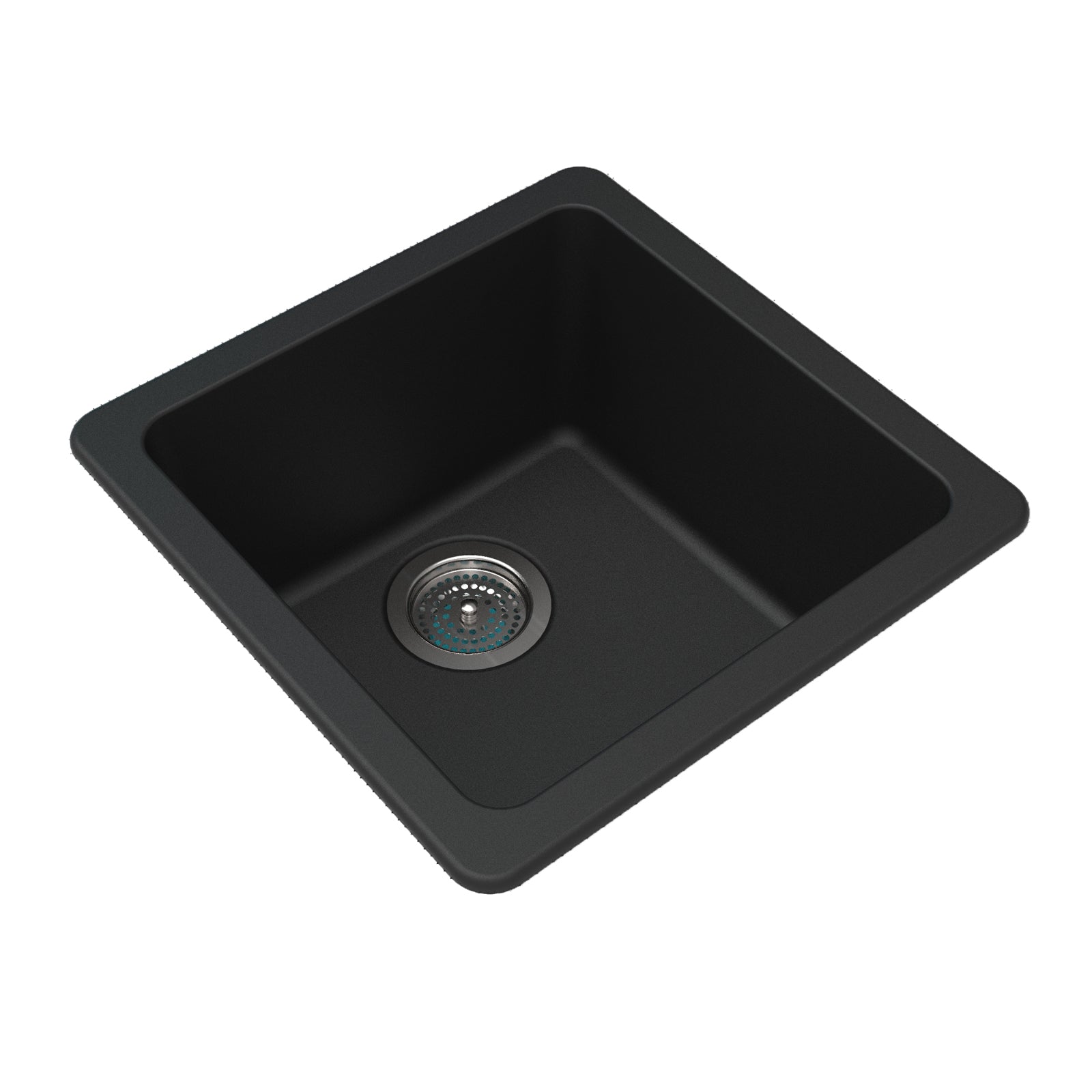 Granite Arete Stone Single Bowl Kitchen Sink 422*422mm - Black