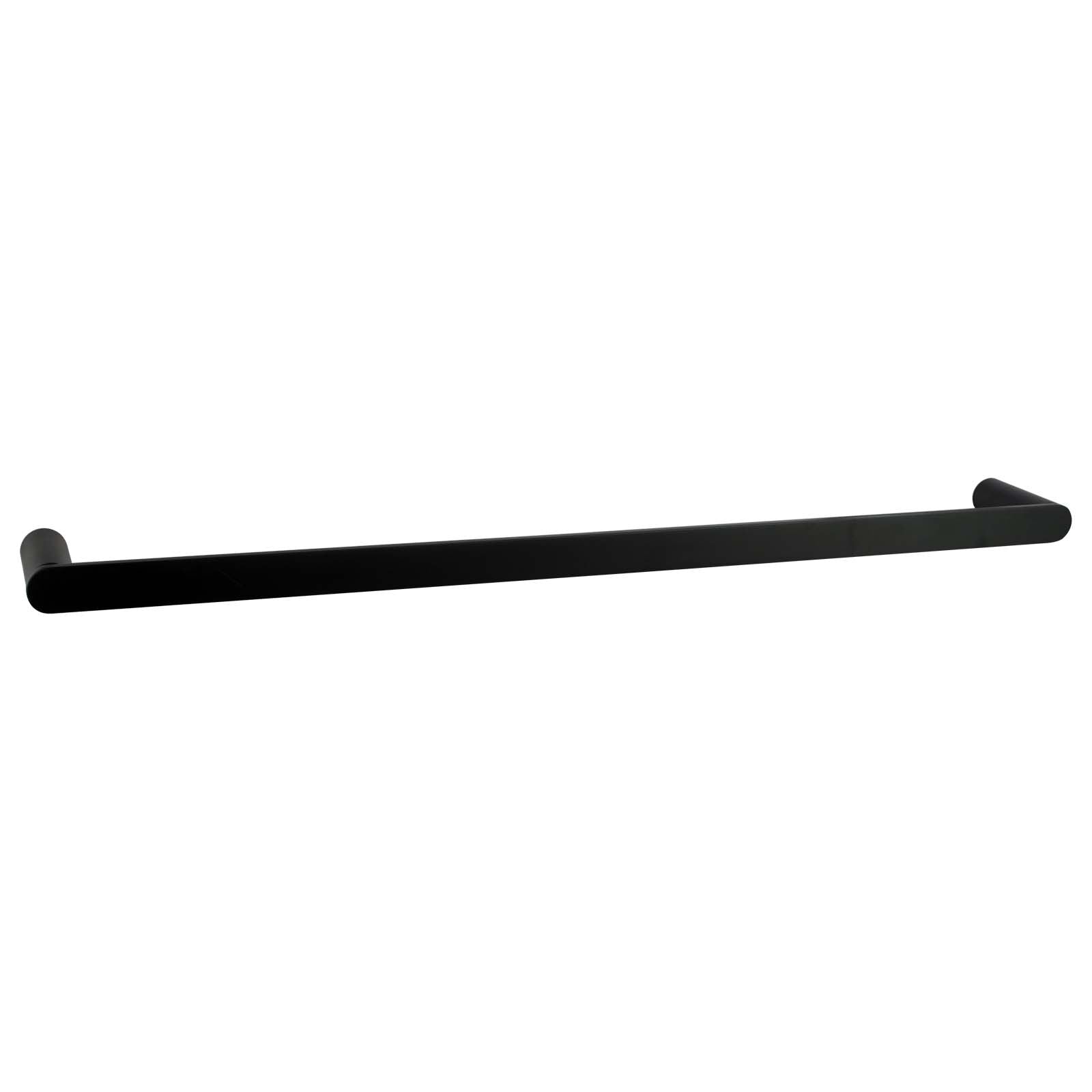 Stainless Steel 800mm Single Towel Rail - Black - RUSHY