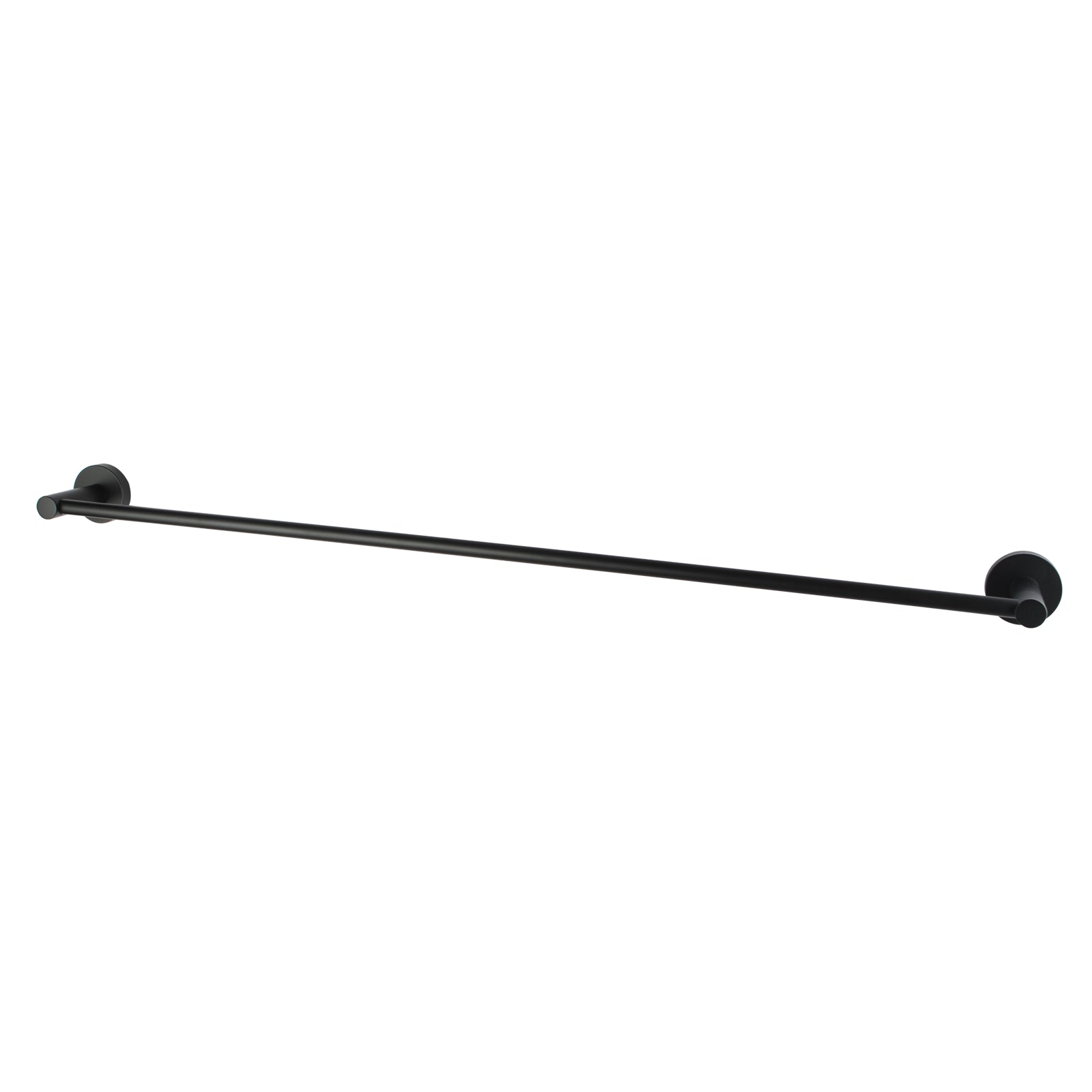 Stainless Steel 800mm Single Towel Rail - Black- LUCID PIN