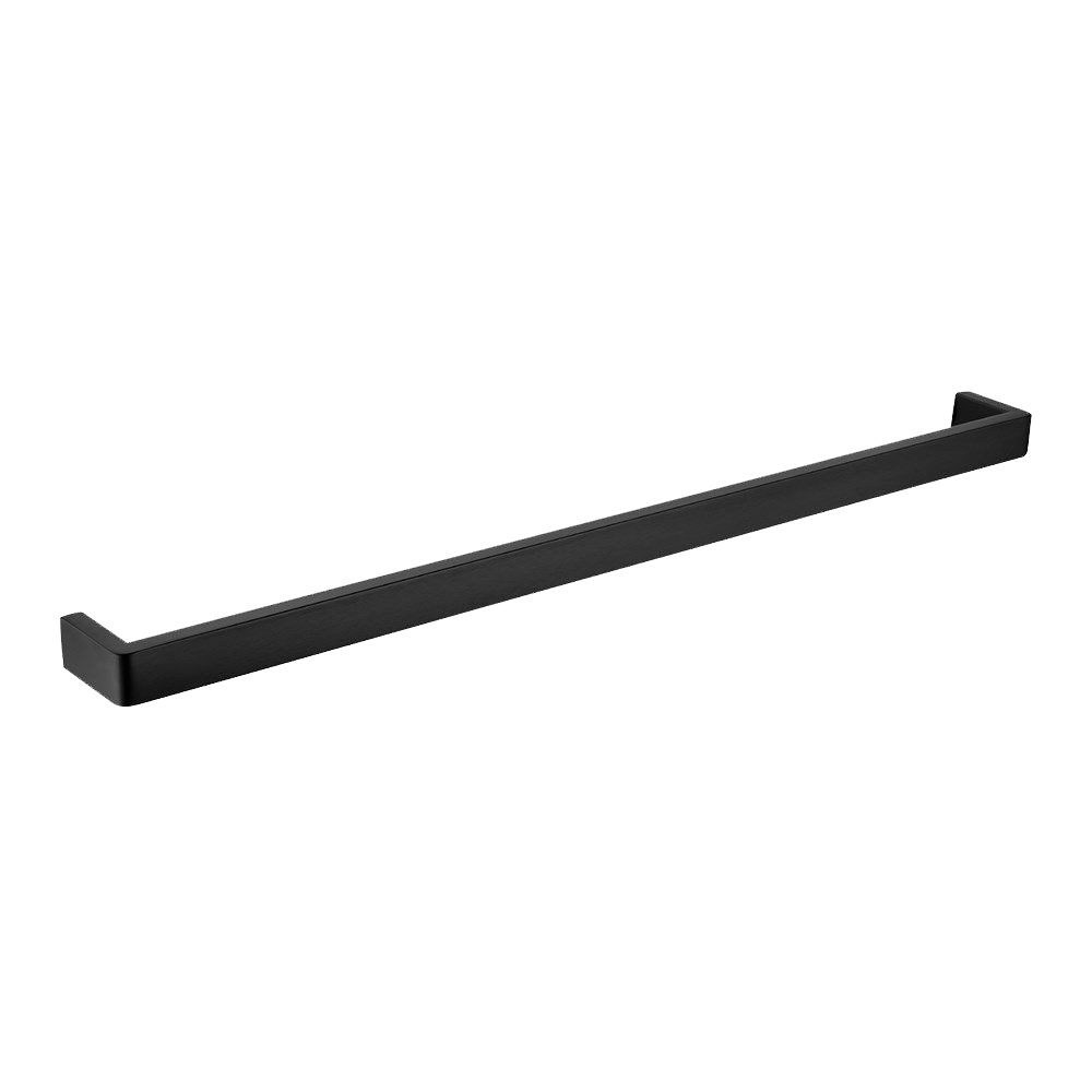 Stainless Steel 800mm Single Towel Rail - Black- IVANO