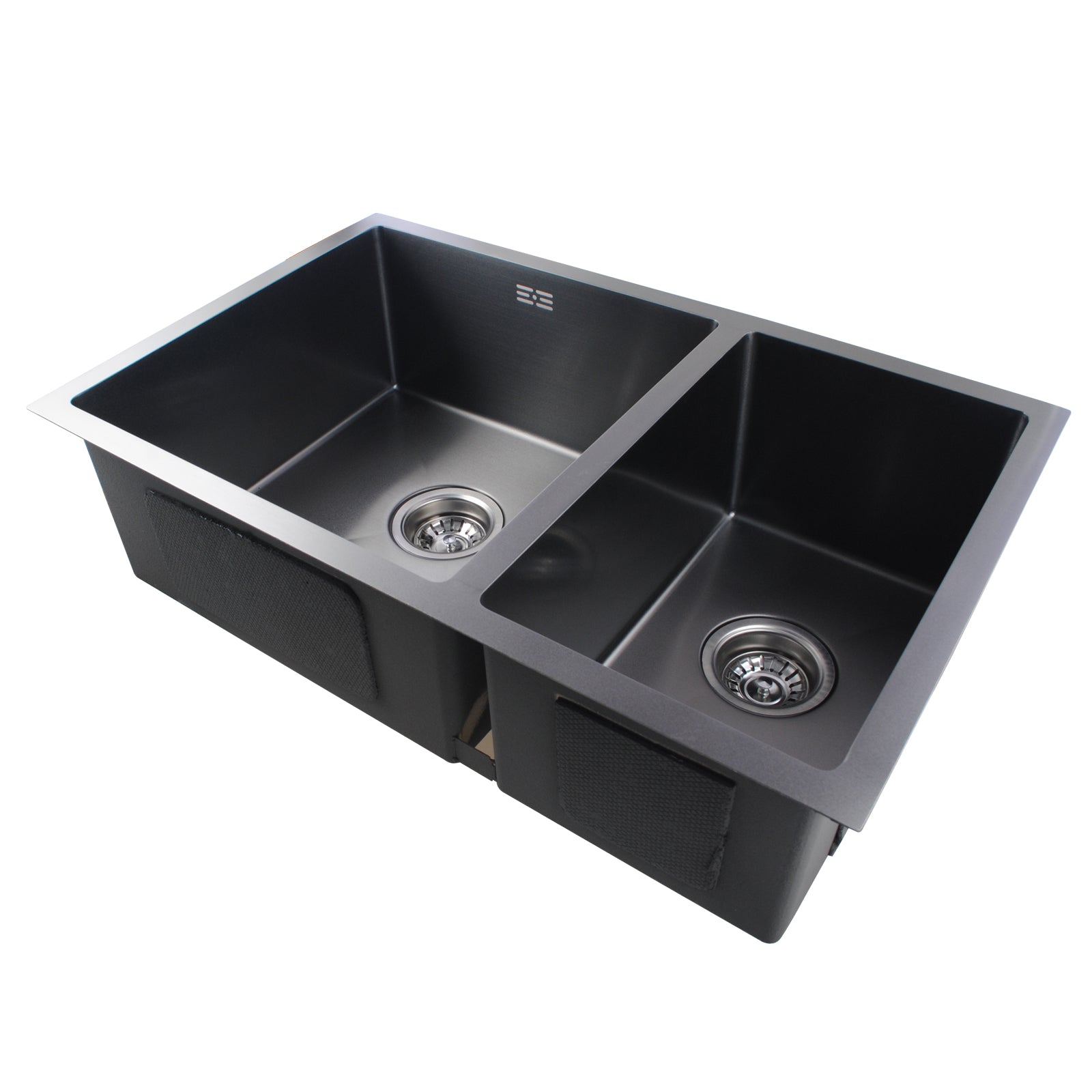 Stainless Steel 1 & 1/2 Double Bowl Kitchen Sink - Dark Grey