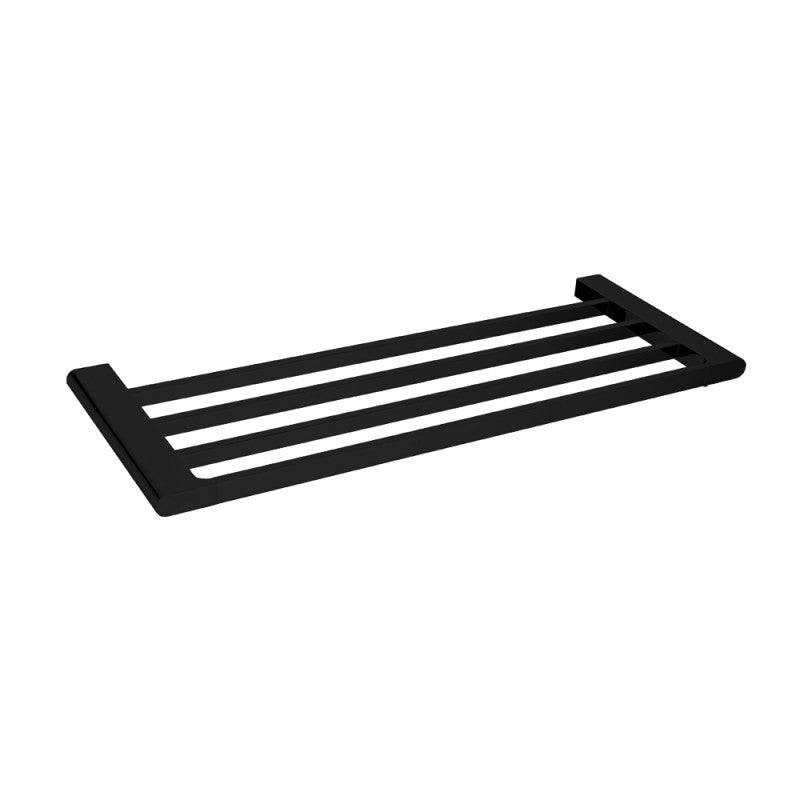 Zinc-Alloy and Brass 600mm 4 Bar Towel Rail - Black - VOG