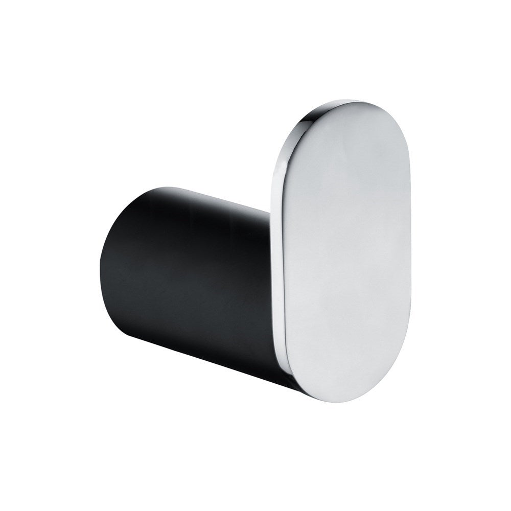 Stainless Steel Robe Hook - Black and Chrome Silver - RUSHY