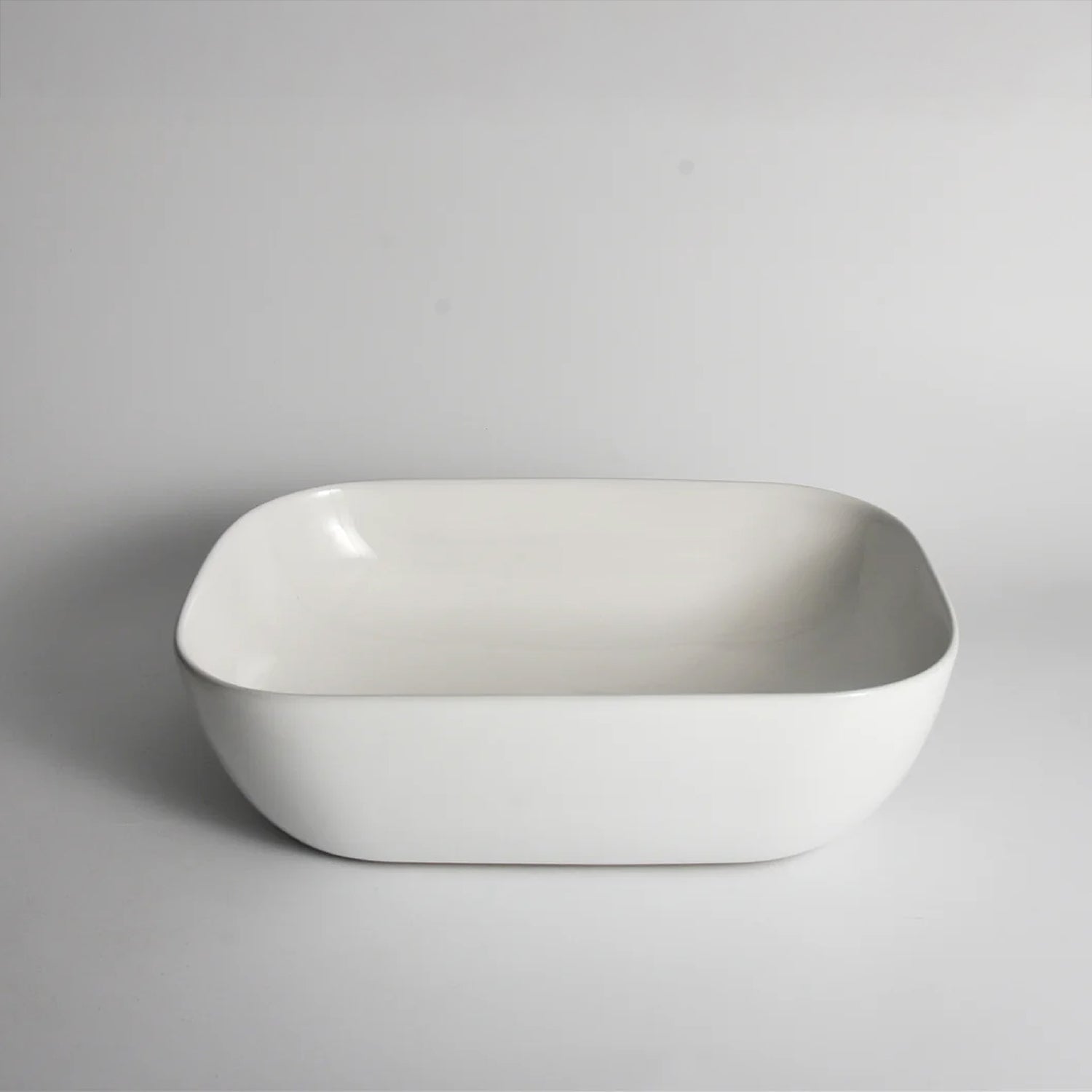 CLAYA Oval-46 Oval Ceramic Above Counter Basin – 460mm Gloss White
