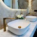 Load image into Gallery viewer, CLAYA Oval-48 Oval Ceramic Above Counter Basin – 485mm Gloss White
