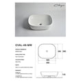 Load image into Gallery viewer, CLAYA Oval-48 Oval Ceramic Above Counter Basin – 485mm Matte White
