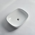 Load image into Gallery viewer, CLAYA Oval-48 Oval Ceramic Above Counter Basin – 485mm Gloss White
