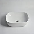 Load image into Gallery viewer, CLAYA Oval-48 Oval Ceramic Above Counter Basin – 485mm Gloss White
