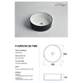 Load image into Gallery viewer, CLAYA P-Arrow-36 Round Ceramic Above Counter Basin - Textured Matte Black
