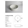 Load image into Gallery viewer, CLAYA P-Arrow-36 Round Ceramic Above Counter Basin - Textured Matte White
