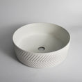 Load image into Gallery viewer, CLAYA P-Arrow-36 Round Ceramic Above Counter Basin - Textured Matte White
