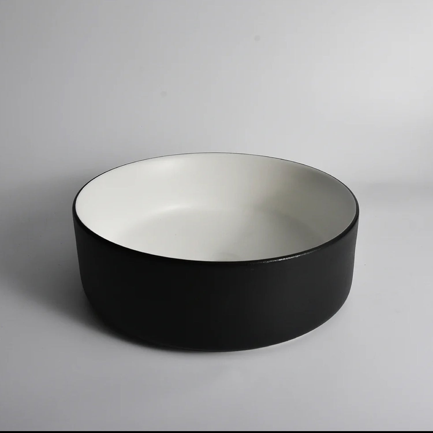 CLAYA Luna-36 Above Counter Round Basin – Textured Matte Black