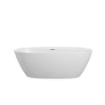 Load image into Gallery viewer, PILATO Series Slim Edge Freestanding Acrylic Bathtub detail view
