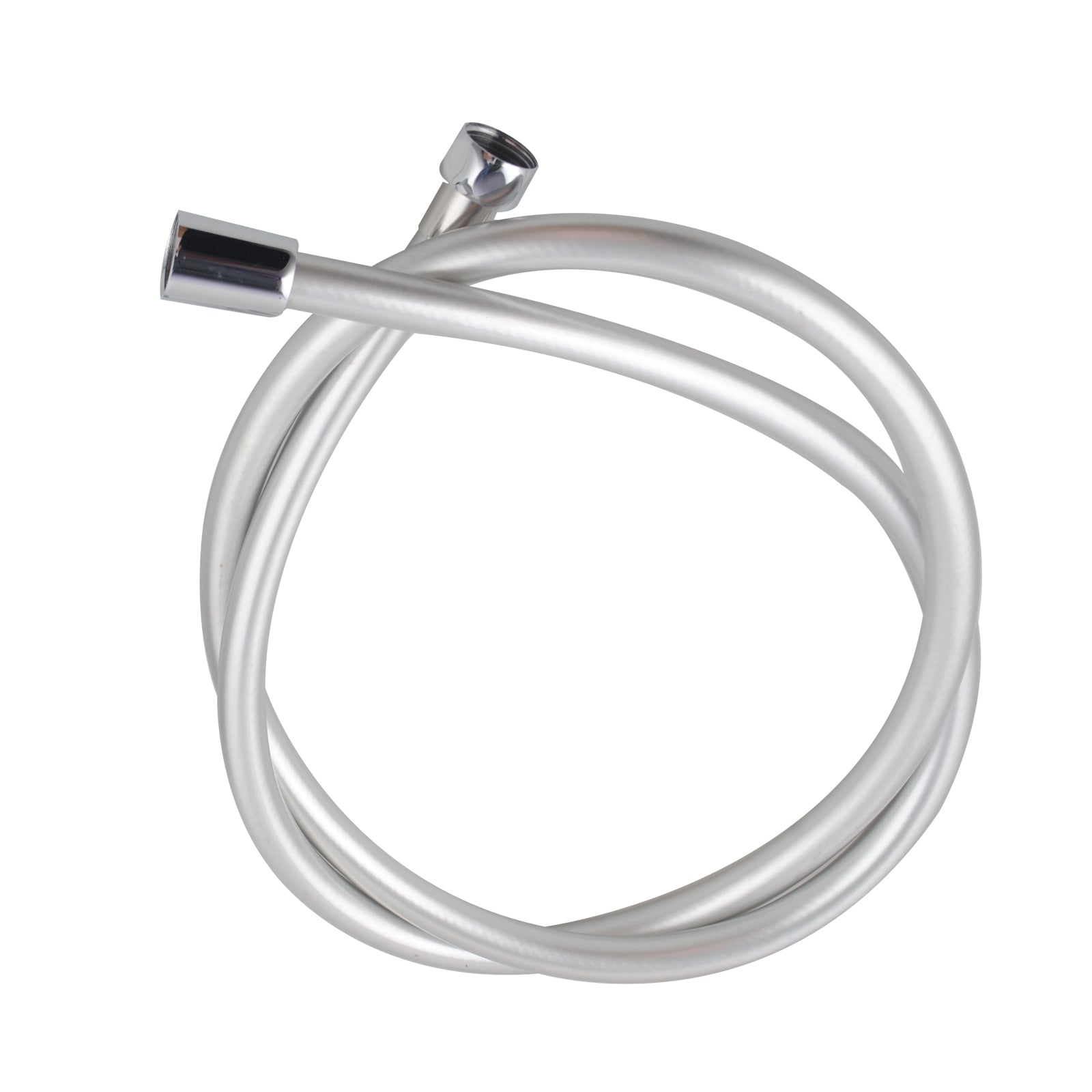 PVC 1500mm Water Inlet/Outlet Shower Hose – Chrome Silver