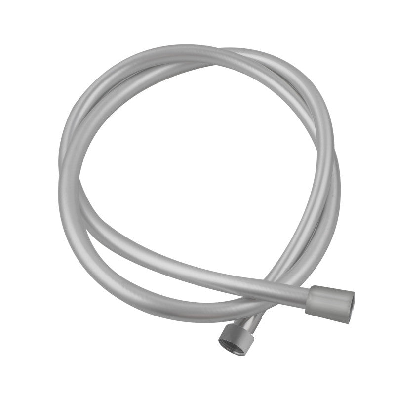 PVC 1500mm Water Inlet/Outlet Shower Hose – Brushed Nickel Silver