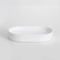 Load image into Gallery viewer, CLAYA Pill-58 Fluted Ceramic 580mm Above Counter Basin – Gloss White
