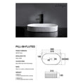 Load image into Gallery viewer, CLAYA Pill-58 Fluted Ceramic 580mm Above Counter Basin – Gloss White
