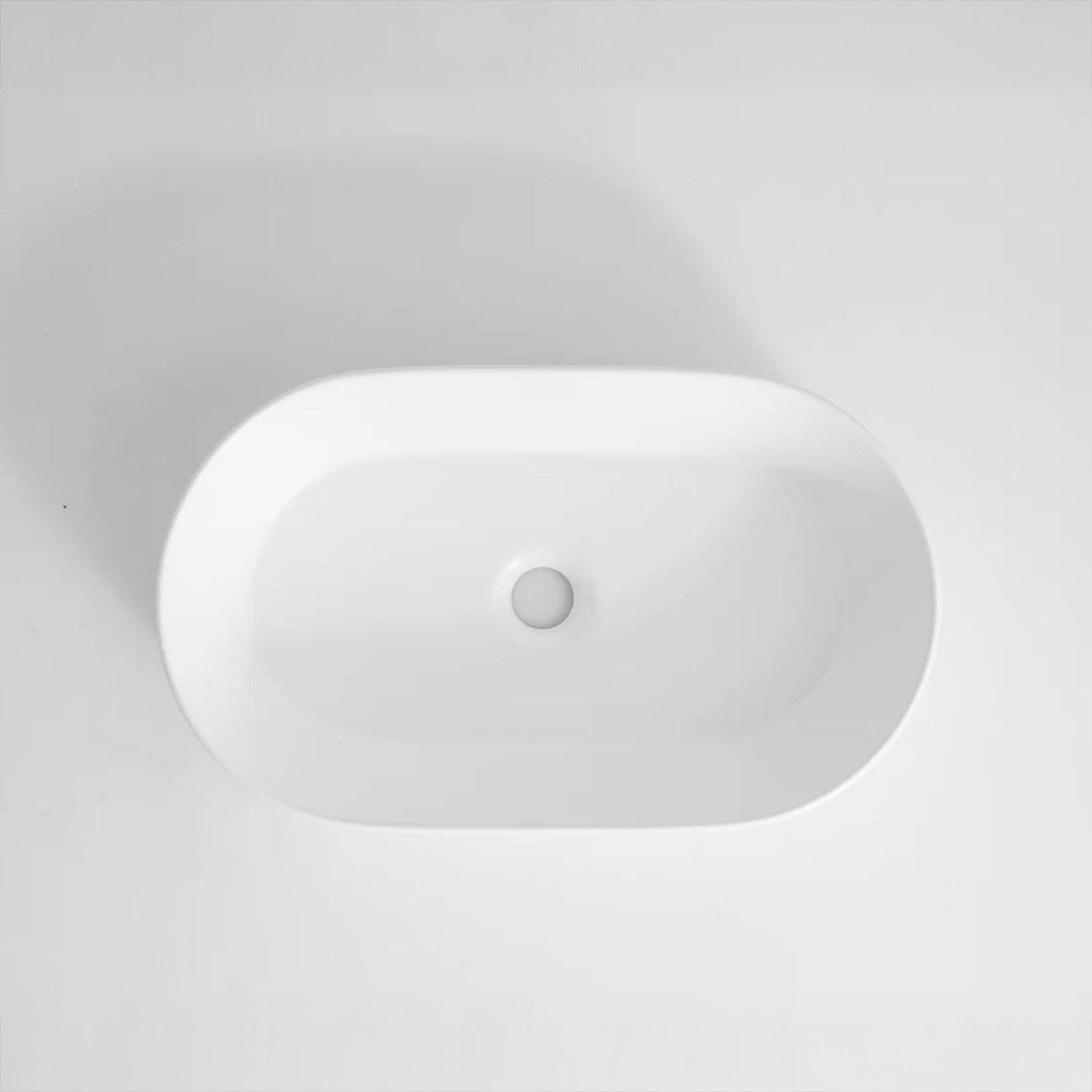 CLAYA Pill-58 Fluted Ceramic 580mm Above Counter Basin – Gloss White
