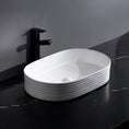 Load image into Gallery viewer, CLAYA Pill-60 Fluted Ceramic 605mm Above Counter Basin – Matte White

