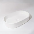 Load image into Gallery viewer, CLAYA Pill-60 Fluted Ceramic 605mm Above Counter Basin – Matte White

