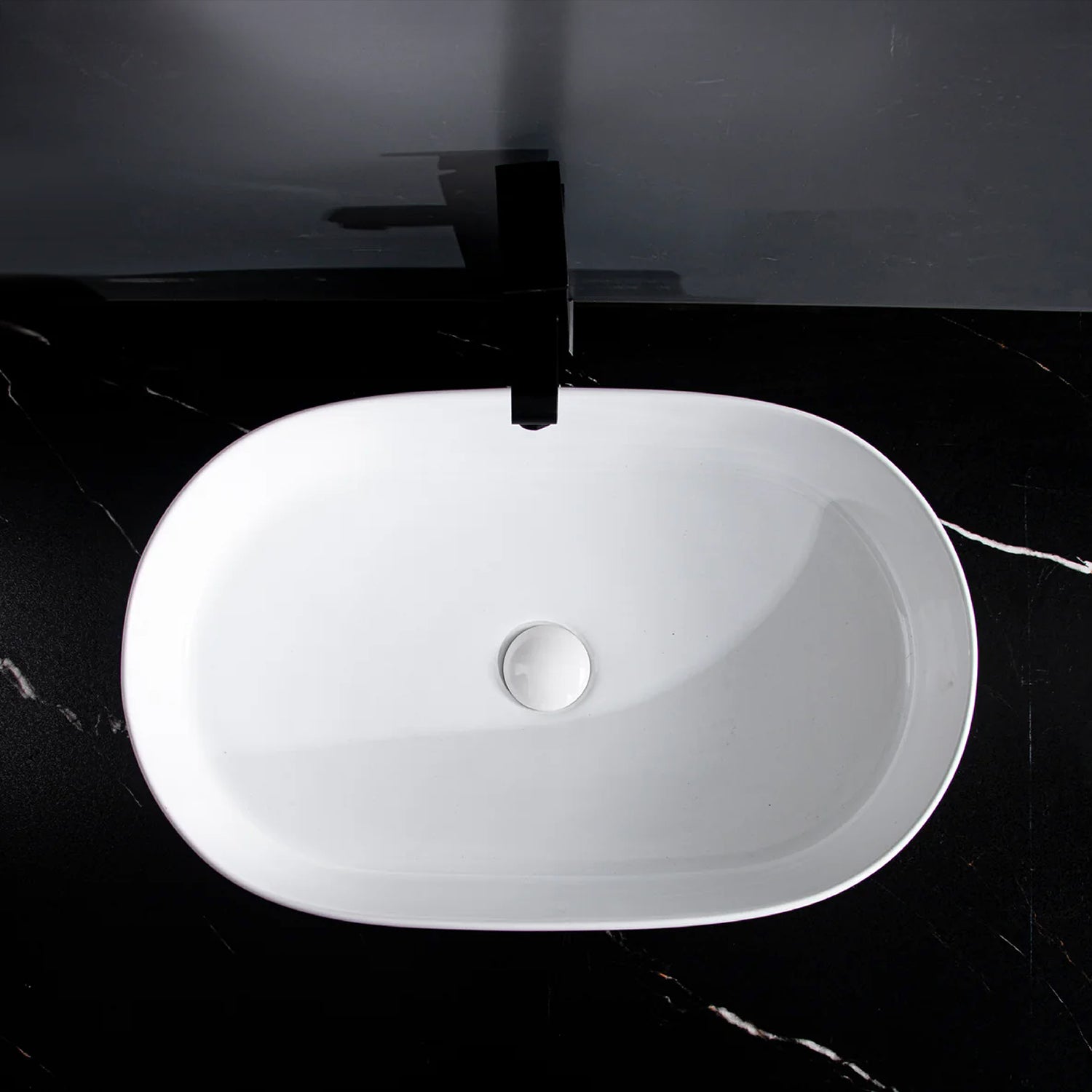 CLAYA Pill-60 Fluted Ceramic 605mm Above Counter Basin – Gloss White