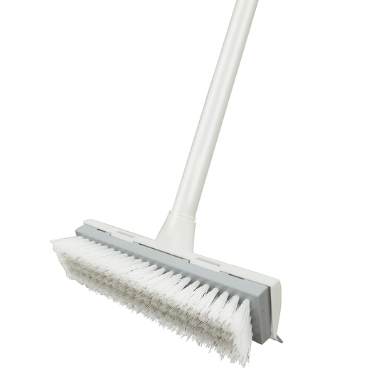 BOOMJOY 2-in-1 Floor Scrub Brush with Adjustable Stainless Steel Handle