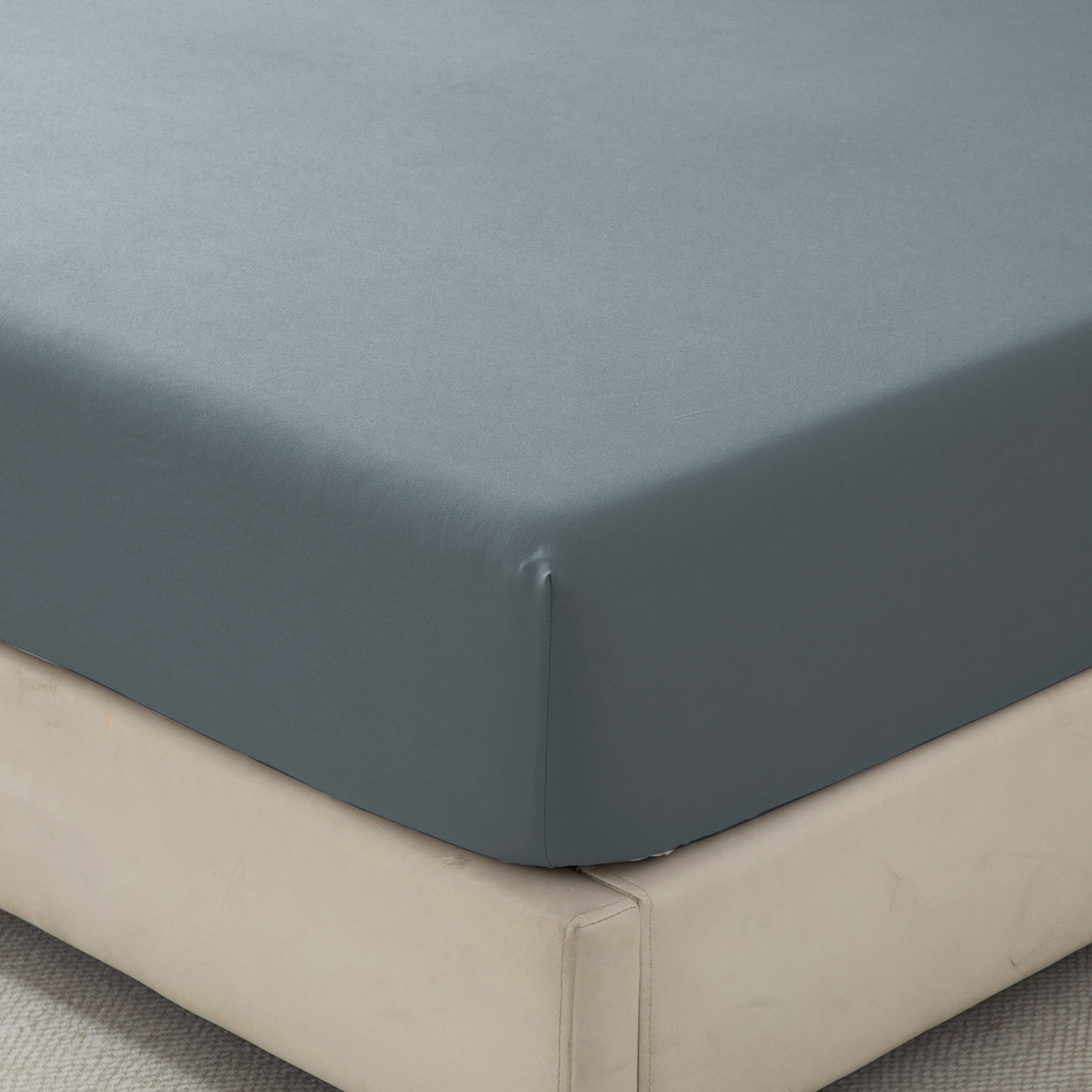Bellemosa Premium Cotton Fitted Sheet- Charcoal Grey