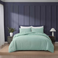Load image into Gallery viewer, Bellemosa Brushed Microfibre Quilt Cover Set - Quilt Cover & Pillowcases - Sage Green
