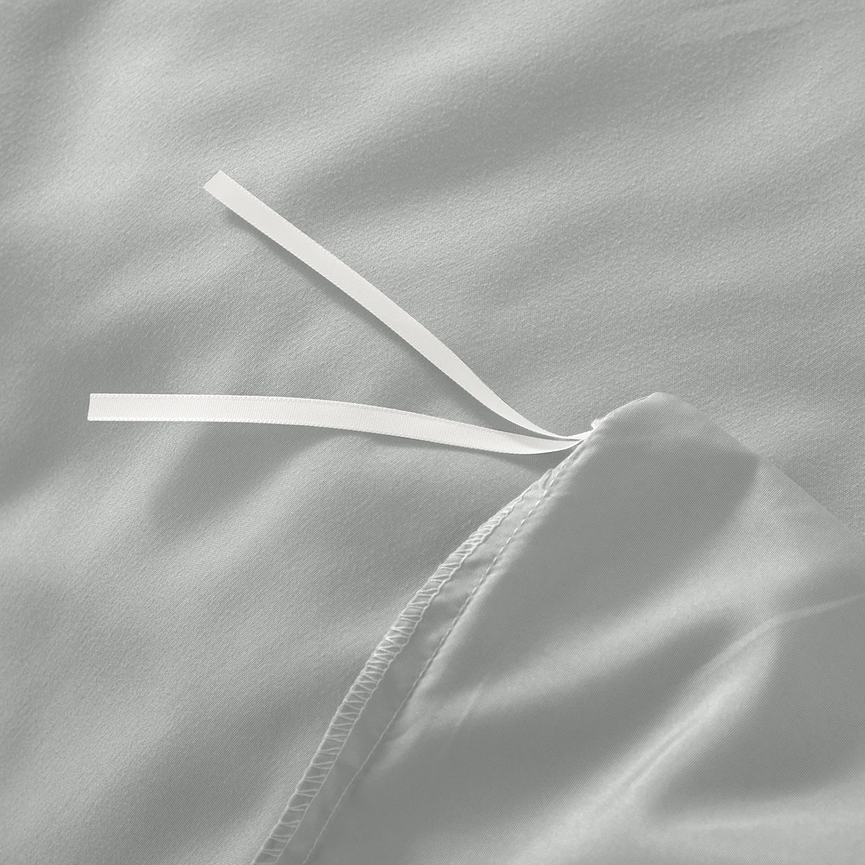 Bellemosa Premium Cotton Quilt Cover Set - Quilt Cover & Pillowcases - Light Grey