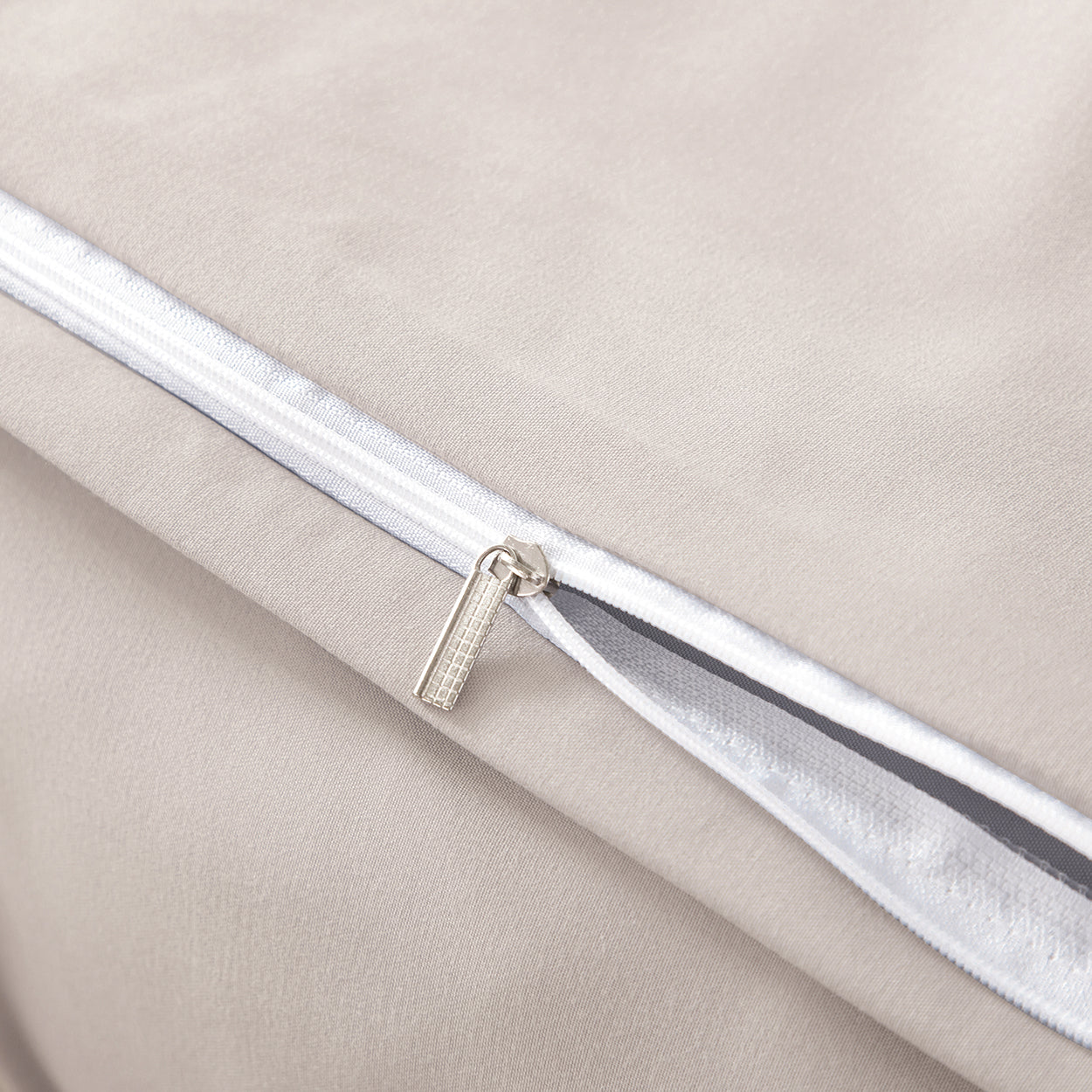 Bellemosa Brushed Microfibre Quilt Cover Set - Quilt Cover & Pillowcases - Natural Beige