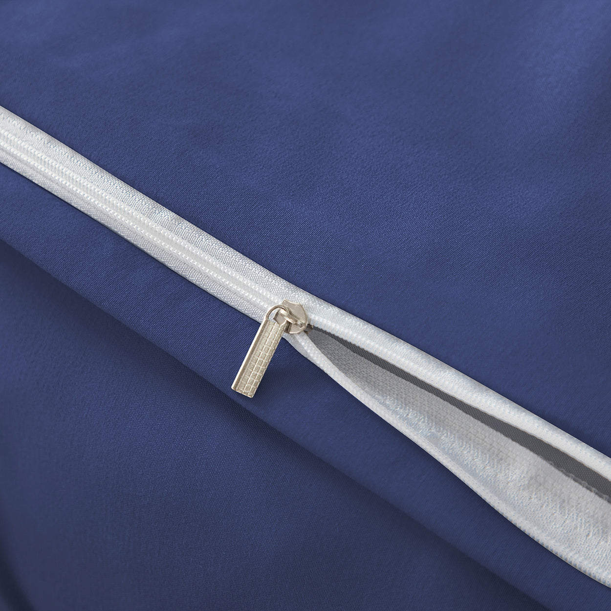 Bellemosa Brushed Microfibre Quilt Cover Set - Quilt Cover & Pillowcases - Navy Blue